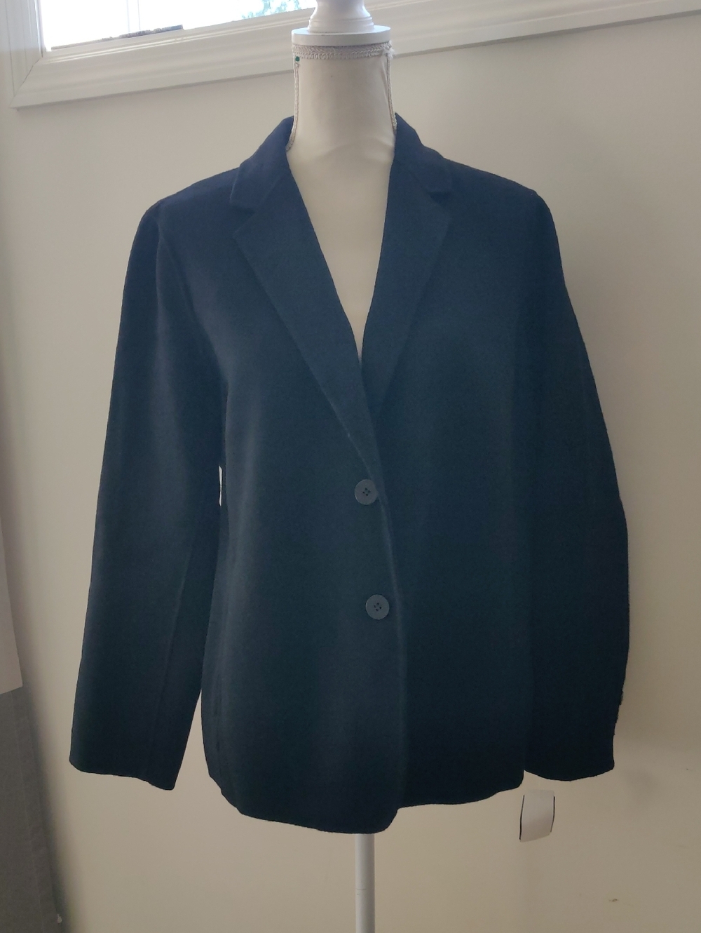 Talbots Classic Black Women's Petite Woolblend Blazer Jacket Vintage Y2K Cottage